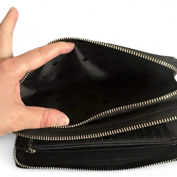 Kate Spade Colorblock Large Continental Wallet Back Beige New - Picture 5 of 8